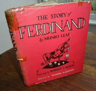 1937 The Story Of Ferdinand By Munro Leaf Illustrated By Robert Lawson 1st Ed ^