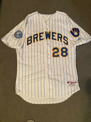 Majestic Authentic Prince Fielder Milwaukee Brewers Jersey Size 48