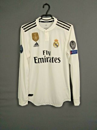 Real Madrid Jersey Player Issue 2018 2019 Long Sleeve S Shirt Adidas Dq0869 Ig93