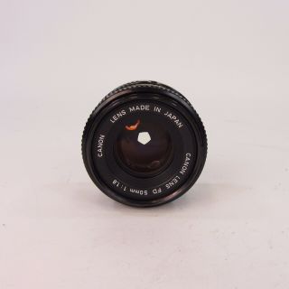 Vintage Canon Camera Lens Fd 50mm 1:1.  8 Canon Slr