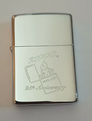 Vintage 25th Anniversary Zippo Lighter,  Circa 1992
