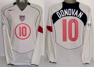 Nike Usa Us Soccer Wc2006 Qualifier 2005 Ls Long Donovan S Jersey Shirt