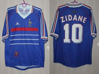 France 1998 1999 Zidane World Cup Adidas Home Shirt Jersey Trikot Size Xl