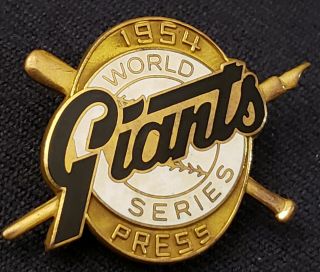 1954 - York Giants - Mlb - Baseball World Series Press Pin - Dieges & Clust