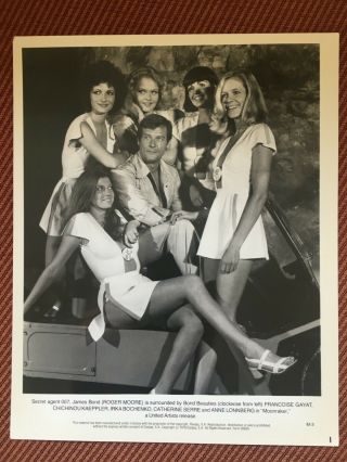 James Bond 007 79 Moonraker Vintage Press Still Photo Drax Girls