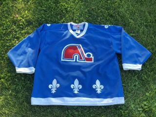 Vintage Quebec Nordiques Ccm Jersey Nhl Mens Size Xl Sakic Sundin Goulet