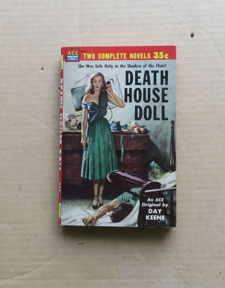 Vintage Ace Double Paperback Book Deathhouse Doll By Day Keene D - 41