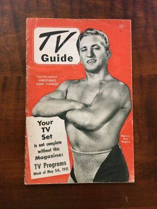 1951 Tv Guide Buddy Rogers Wrestling - Pre - National York Area Edition