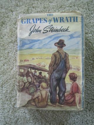 Grapes Of Wrath / 1939 First Edition 7th Printing In Dust Jacket /