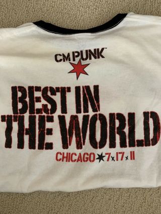 WWE CM Punk CHICAGO MITB Event Shirt XL 2