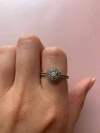Sterling Silver Art Deco Style Vintage Marcasite Ring Size M