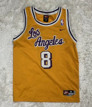 Boy Child Kobe Bryant 8 Los Angeles Lakers Stitched Nike Jersey Sz M,  2 Length