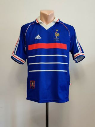 Football Shirt Soccer Fc France Home 1998/1999/2000 Adidas Jersey World Cup S