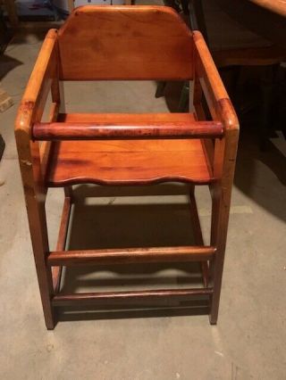 Vintage Wooden High Chair 29 " H X 20 " L X 12 " W