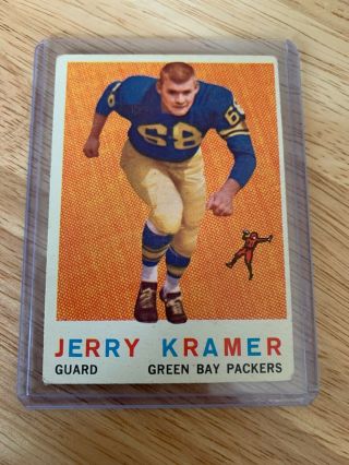 Jerry Kramer 1959 Topps 116 Vg - Ex Rc Rookie Green Bay Packers Vintage Nfl Card