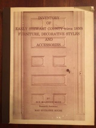Inventory Of Early Stewart County (c.  1850) Furniture & Decorative Styles Georgia