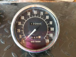 Vtg Harley Davidson Cycle Speedometer