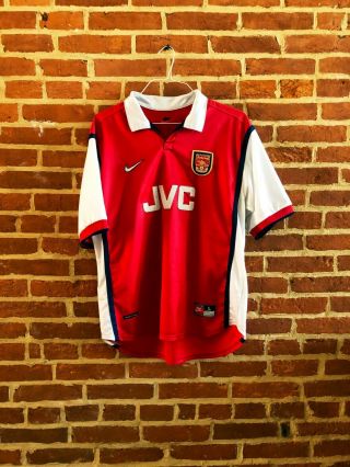 1998 - 1999 Nike Arsenal Home Shirt (size: L)