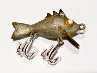 Very Rare Frank Young Sawtooth Dorsal Fin Minnow Lure Aluminum Made In Mo 1940s