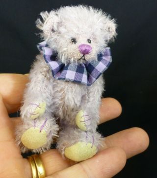 Deb Canham " Lilac Lil " Teddy Bear,  Jointed Bear,  Artist Bear