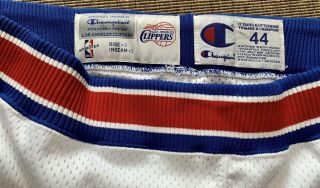 1997 Los Angeles Clippers Game Worn Team Issued Champion Authentic Shorts 44 2