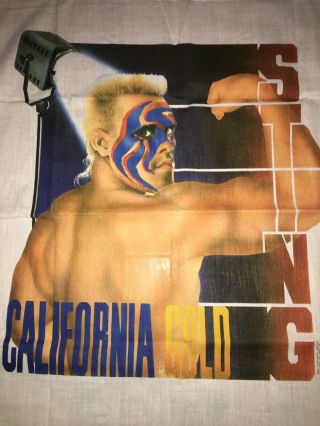 Vintage Early 90s Sting California Gold Bandana World Championship Wrestling Wcw