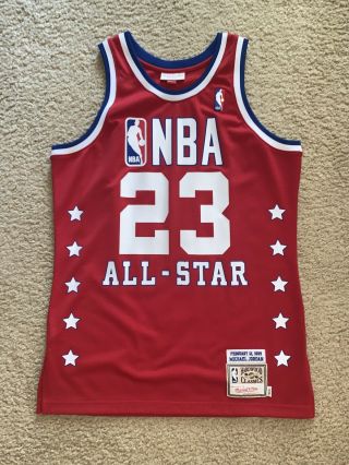 Michael Jordan Mitchell & Ness Authentic 23 All - Star Jersey Sz 40 Medium Bulls