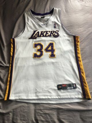 100 Authentic Shaquille O’neal Shaq Lakers Og Nike Jersey Sunday White 46 Read