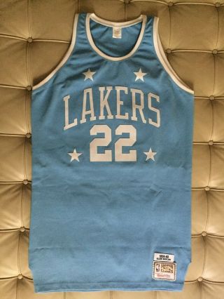 Los Angeles Lakers Elgin Baylor Mitchell & Ness Jersey Tailored Size 46