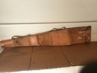 Vintage Brauer Brothers Leather Rifle " Bolt Action " Case 47 " Moose Brand