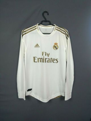 Real Madrid Jersey Player Issue 2019 Long Sleeve S Shirt Adidas Dw4437 Ig93