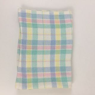 Vintage Beacon Baby Blanket Pastel Plaid Cotton Weave Wpl 1675 38 " X 53 " Usa