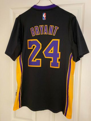 Adidas Los Angeles Lakers Kobe Bryant 24 Hollywood Nights Black Jersey Mens S