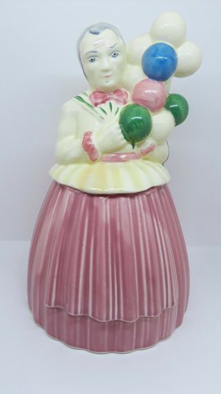 Balloon Lady Cookie Jar Pottery Guild Vintage 1940’s
