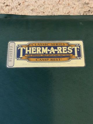 VINTAGE CASCADE DESIGNS THERM - A - REST CAMP REST 77 X 26 INFLATABLE SLEEPING PAD 2
