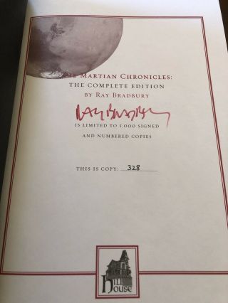 The Martian Chronicles The Complete Edition By Ray Bradbury,  Signed/numbered 
