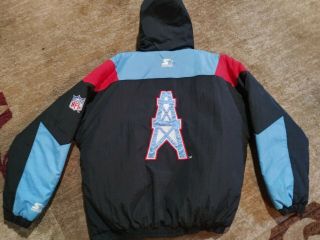 Houston Oilers Nfl Starter Jacket Xl Vintage Rare