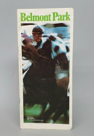Secretariat In 1973 Belmont Stakes Horse Racing Program Final Triple Crown Race