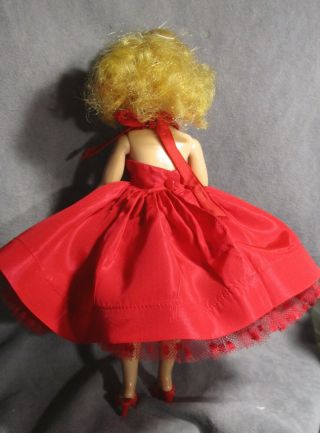 Vintage Vogue Clothes for Jill - 1957 Red Taffeta Dress & Fancy Slip 2