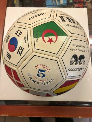 Vintage Copa Del Mundo Fifa World Cup Mexico 1986 Flags Soccer Ball 24 Winners