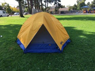 Vintage Rei Mountain Hut 2 Person 3 Season Standing Dome Tent Ex Cond Nr