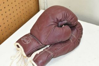 L340 - Vintage 710 - 8 Benlee Leather Boxing Gloves Laced Up