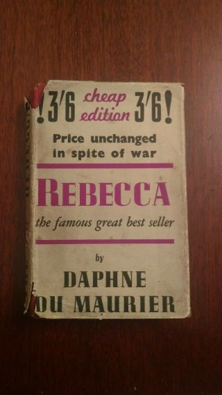 1st Uk Edition/ 12th Printing Daphne Du Maurier Rebecca " Wartime Edition " 1940
