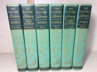 The Nature Library Vol 1 - 6 Birds Trees Animals Flowers Doubleday 1926