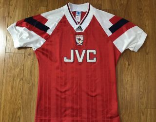 Vintage Adidas 1992/94 Arsenal Fc Home Jersey Shirt Soccer Football 34/36 S Jvc