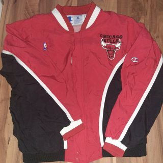 Vintage 1996 Champion Chicago Bulls Warm Up Jacket Euc Xl
