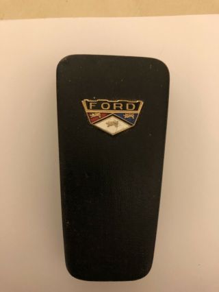 Vintage Ford Dealer Promo Leather Key Case Holder