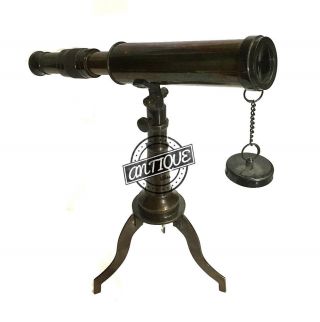 Vintage Marine Victorian Old Antique Desk Telescope Maritime Nautical Brass