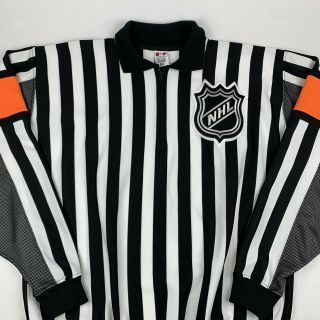 Vintage Nhl Hockey Long Sleeve Referee Ccm Jersey Mens Sz 54