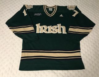 Notre Dame Ccha Hockey Jersey Size M Adidas Nd Fighting Irish Fight